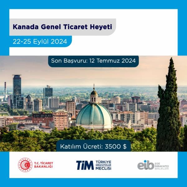 Türk ihracatçıları, Amerika kıtasına yönelik ihracat hedeflerini büyütüyor. Ege İhracatçı Birlikleri (EİB), Eylül ayında Kanada'ya, Kasım ayında ise ABD'ye ticaret heyetleri düzenleyecek. Hedef, Türkiye'nin ihracatını artırarak 2024 yılında 265 milyar dolara ulaşmak.