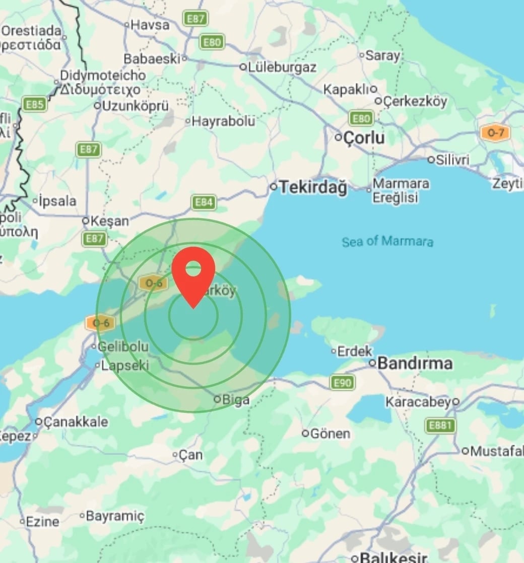 Marmara Denizi'nde 3,2 Büyüklüğünde Deprem
