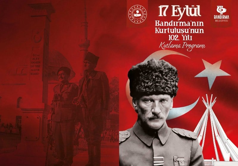 Bandırma, kurtuluş, 102. yıl dönümü, Mevlid-i Şerif, çelenk sunma töreni, halk oyunları, Son Kurşun Anıtı, tören
